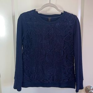 Jcrew Lace Font Sweatshirt/Pullover